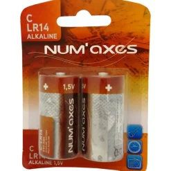 Numaxes Détection^Piles Alcalines 1,5V C Lr14 - Pochette De 2