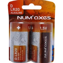 Numaxes Détection * Piles Alcalines 1,5V D Lr2 - Pochette De 2