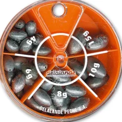 Delalande Petit Matériel * Plomb Carnassier Boite 5 Cases Olive Bombee