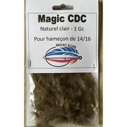 Vesuna Fly Tying^Plume Magic Cdc 0.25G Ou 1G Naturel Clair