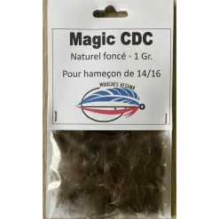 Vesuna Fly Tying * Plume Magic Cdc 0.25G Ou 1G Naturel Foncé