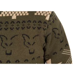 Fox Sweats & Polaires * Pull Homme Festive Jumper - Kaki