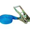 Euromarine Remorques Bateau, Treuils & Antivols * Sangle A Cliquet Professionnelle Bleue 1 Partie