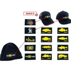 Fishxplorer Cadeaux & Décoration|Cadeaux & Décoration * Scratch Interchangeable Pour Casquette / Bonnet Addict Sandre - Vert