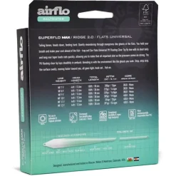 Airflo Soies Mouche - Backing * Soie Mouche Superflo Max Ridge 2. Flats Universal Clear Tip Fly Line