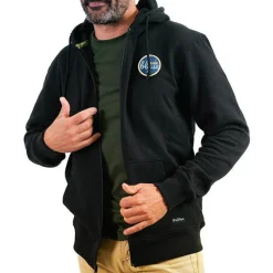 Sur vos traces Cadeaux & Décoration|Cadeaux & Décoration^Sweat À Capuche Zippé Pêche Personnalisable - Noir