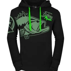 Hot Spot Design Sweats & Polaires * Sweat Homme Fishing Mania Bass - Noir