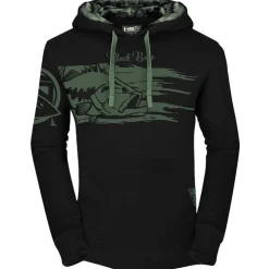 Hot Spot Design Sweats & Polaires * Sweat Homme Hoodie Black Bass - Noir