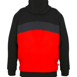 Nytro Sweats & Polaires * Sweat Homme Zipped Hoody Tri-Color - Black/Dark Marl Grey Red
