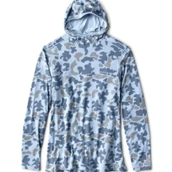 Orvis Sweats & Polaires * Sweat Homme Sun Defense L/S Hoodie - Bleu Camo