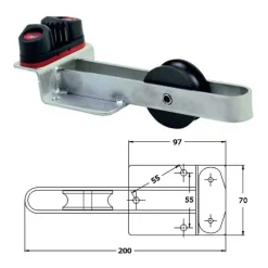 Pike n Bass Equipements Bateau & Annexe^Taquet Coinceur Eco Pike'n Bass Avec Poulie