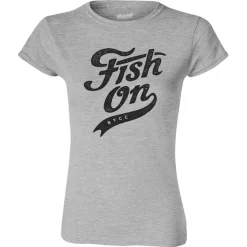 Cyril Chauquet Calendriers De L'Avent|Calendriers De L'Avent * Tee Shirt Manches Courtes Femme Fish On Vintage - Gris