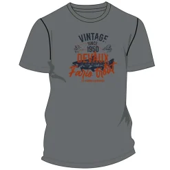 Devaux T-Shirts, Polos & Chemises^Tee Shirt Manches Courtes Homme Academy - Gris Bleu
