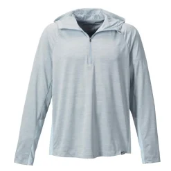 Orvis Anti-Uv * Tee Shirt Manches Longues Homme Avec Capuche Pro Sun - Bleu Clair