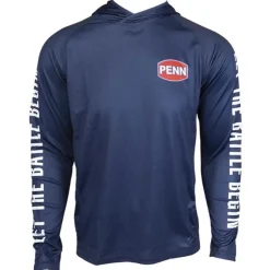Penn Anti-Uv * Tee Shirt Manches Longues Homme Pro Hooded Jersey Anti Uv - Marine