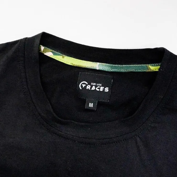 Sur vos traces Calendriers De L'Avent|Calendriers De L'Avent * Tee Shirt Pêche Personnalisable - Noir