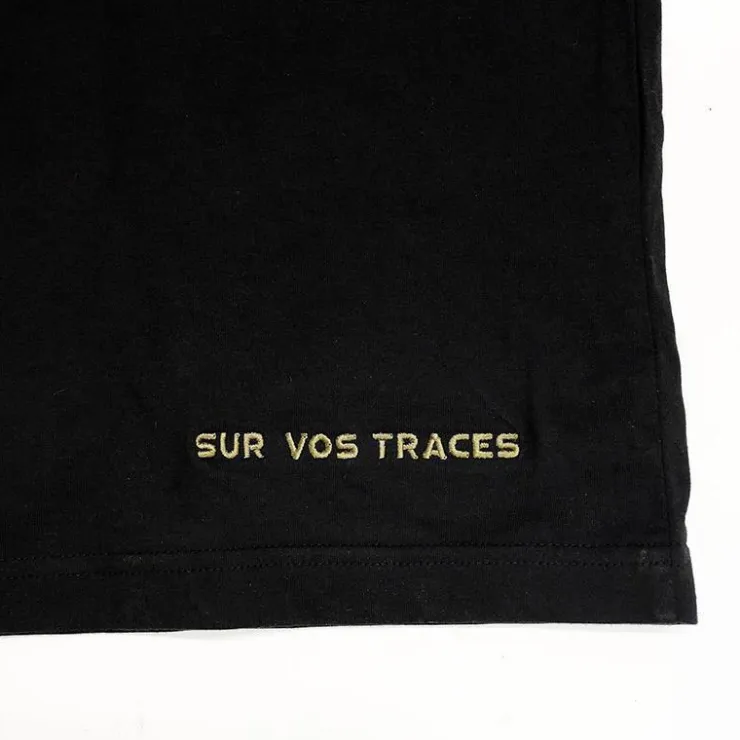 Sur vos traces Calendriers De L'Avent|Calendriers De L'Avent * Tee Shirt Pêche Personnalisable - Noir