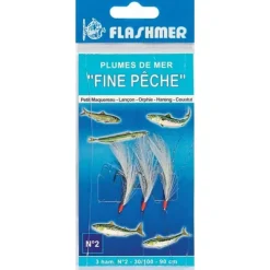 Flashmer Lignes Montées * Train De Plumes Fine Pêche