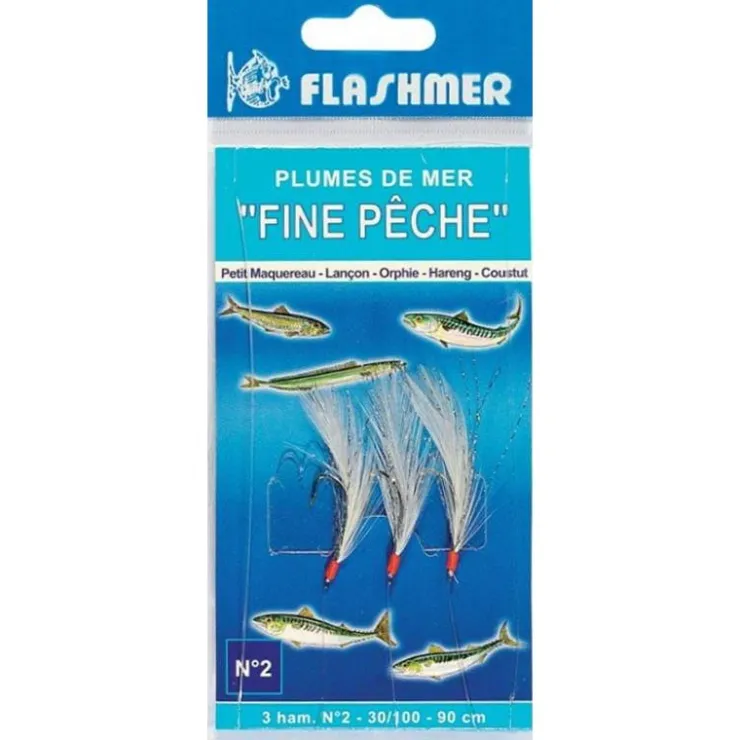 Flashmer Lignes Montées * Train De Plumes Fine Pêche