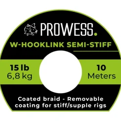 Prowess Fils - Tresses Carpe * Tresse A Bas De Ligne W-Hooklink Semi-Stiff - 10M