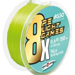 Asso Tresses - Fils - Bdl Mer^Tresse Light Games 8X Pe - 150M - Fluo Green