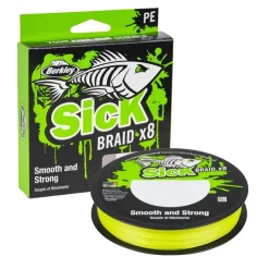 Berkley Fils - Tresses - Bdl Carnassier * Tresse Sick Braid Hi Viz Fluo Green - 150M