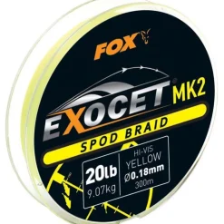 Fox Fils - Tresses Carpe * Tresse Carpe Exocet Mk2 Marker Braids 300M - Jaune