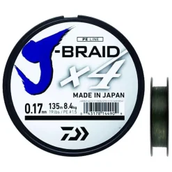 Daiwa Fils - Tresses Carpe|Fils - Tresses - Bdl Carnassier * Tresse J Braid X4b Vert - 1350M