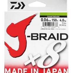 Daiwa Fils - Tresses - Bdl Carnassier|Tresses - Fils - Bdl Mer * Tresse J Braid X 8 Chartreuse - 300M