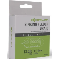 Korum Feeder|Fils - Tresses Coup & Anglaise^Tresse Limitless Sinking Feeder Braid - 300M