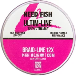 Need2fish Fils - Tresses Silure|Fils - Tresses - Bdl Carnassier^Tresse Ultime Line 12 Brins - Multicolor - 130M