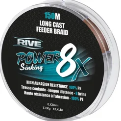 Rive Feeder|Fils - Tresses Coup & Anglaise * Tresse Power 8X Sinking - 150M