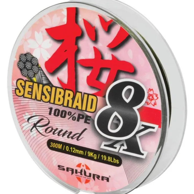 Sakura Fils - Tresses Carpe|Fils - Tresses - Bdl Carnassier * Tresse Sensibraid 8 Vert - 300M