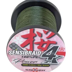 Sakura Fils - Tresses Silure|Fils - Tresses Carpe * Tresse Sensibraid 4 Vert - 1000M