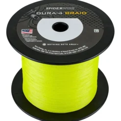 SpiderWire Fils - Tresses Silure|Fils - Tresses Carpe * Tresse Dura 4 Jaune - 1800M